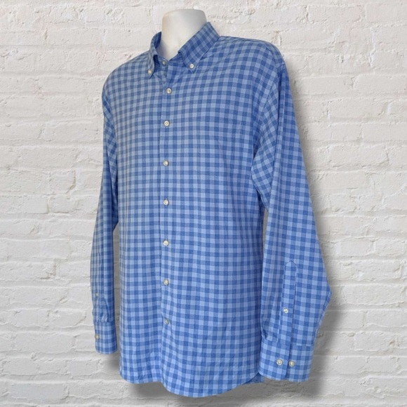 Peter Millar Jordan Natural Touch Performance Sport Shirt XL Blue Summer Comfort - Picture 7 of 16